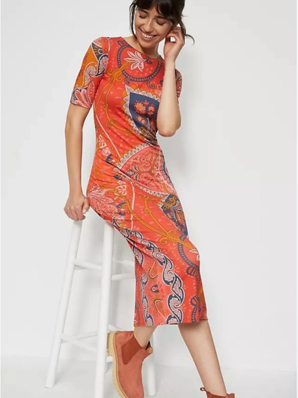 Farm Rio Giannina Knit Midi Dress Size Small